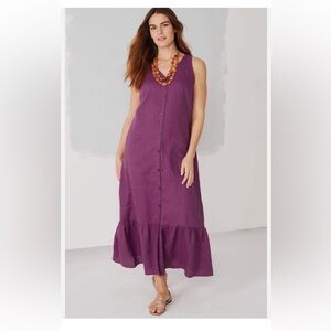 J.Jill purple linen dress XL